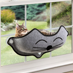 K&H EZ Mount cama ventana gato, descanso cómodo frente a la vista exterior