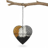 KHUVEZW Corazón de nido de fibra hecho a mano, ideal para atraer aves al jardín.