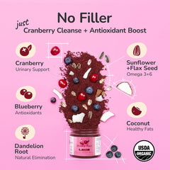 kin-kind suplementos mascotas ingredientes-organicos con cranberry arándano y diente de león