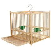 Kisangel jaula de bambú para aves pequeñas: diseño espacioso para descansar y jugar.