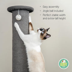 Kitty City base amplia y estable que protege muebles durante el juego.