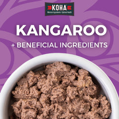 KOHA pate de canguro, etiqueta de dieta de ingrediente único