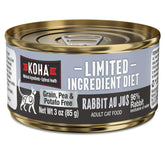 KOHA pate conejo para gatos, envase 3oz, opción suave para estómagos sensibles