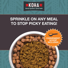 KOHA Raw Life Topper bocaditos de alta proteína, ideal para comidas diarias.