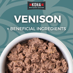 KOHA Venison Entrée textura paté, textura suave para digestión suave.