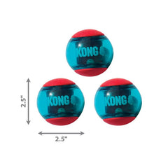 KONG Squeezz Action Ball en movimiento, rebote impredecible