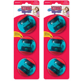 KONG Squeezz Action Ball roja para seis piezas, ideal para juegos de buscar al aire libre