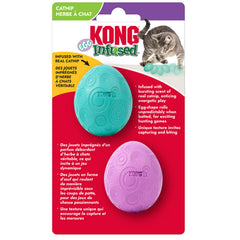 KONG Huevo rodante con hierba gatera para juego interactivo.