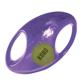 KONG Jumbler Football con bola de tenis interior para juego interactivo.