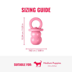 KONG Puppy Binkie: caoutchouc naturel durable pour chiots en dentition.