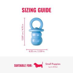 KONG Puppy Binkie con interior hueco para premios, juego extendido.
