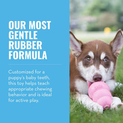 KONG Puppy, jouet rose conçu pour chiots en croissance et gencives sensibles.