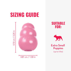 KONG Puppy: juguete para entrenamiento en jaula, diseño suave para cachorros.