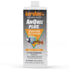 Kordon AmQuel Plus 16 onzas botella detoxifica amoníaco en acuarios.