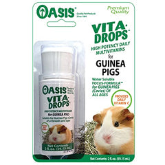 Kordon Oasis Vita Drops añadidas al agua de cobaya para facilitar la ingesta diaria.
