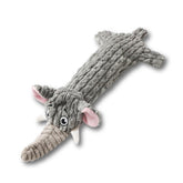 KrauzPet Elefante sin relleno, peluche suave para mordisqueo seguro.
