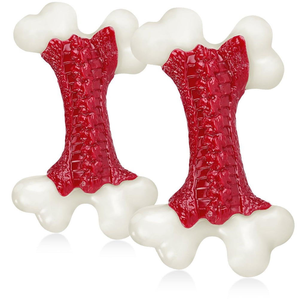 Kseroo dos-pack hueso nylon 8 pulgadas para perros grandes, masticación duradera