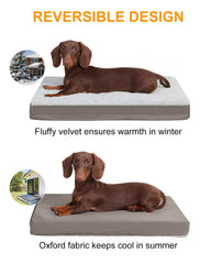 Cama KSIIA de dos caras: suave para invierno, Oxford fresco en verano.