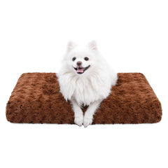 KSIIA cama para perro lavable de lujo acolchada, vista superior suave para confort diario.