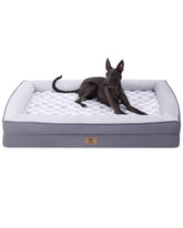Cama KSIIA para perros grandes con espuma ortopédica que alivia presión.