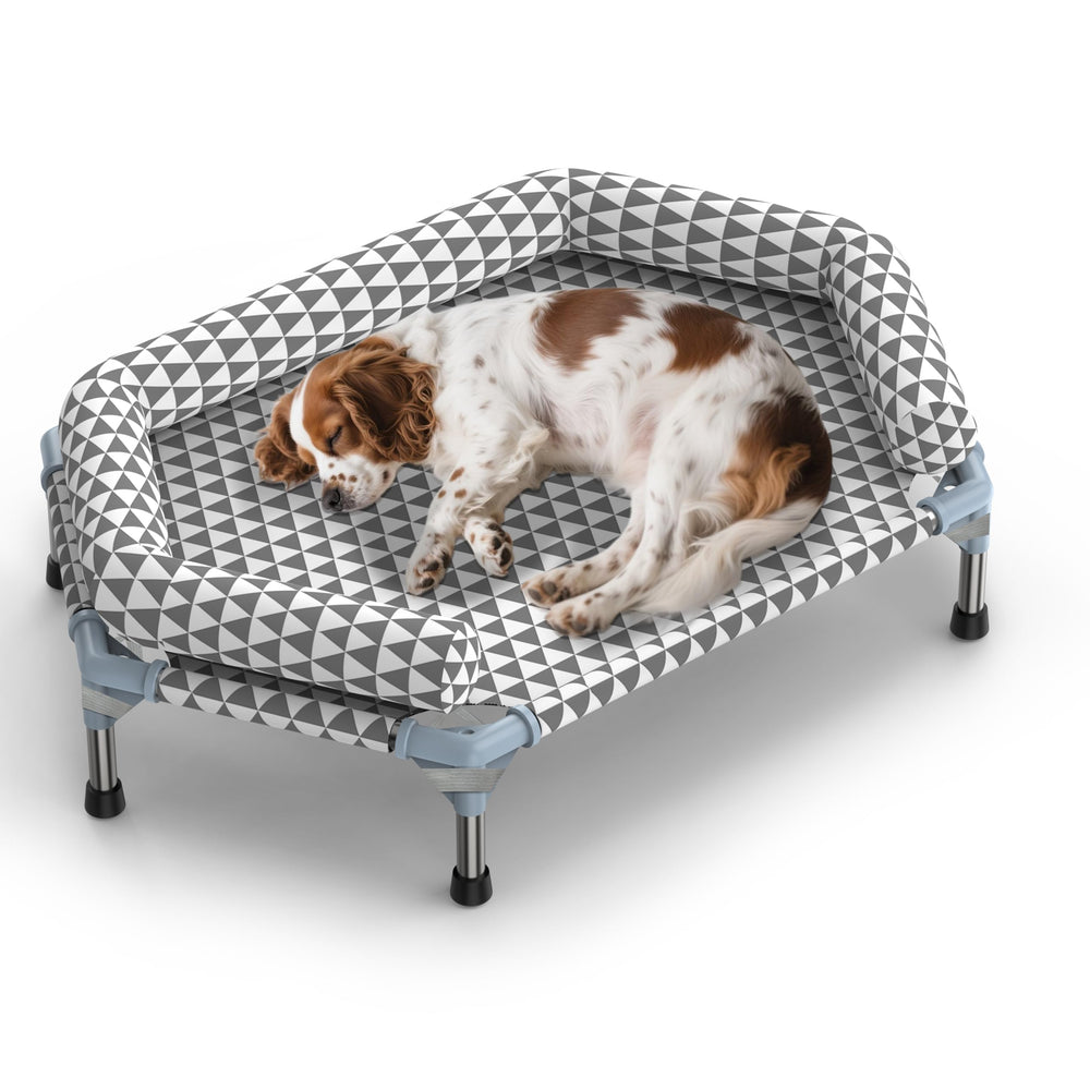 Kuntrust cama para perros medianos con refuerzo en U para apoyar cabeza y cuello.