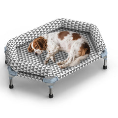 Kuntrust cama para perros medianos con refuerzo en U para apoyar cabeza y cuello.
