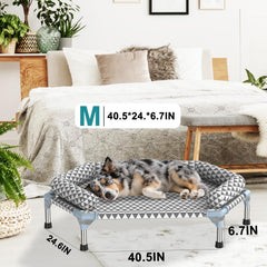 Kuntrust cama para perros medianos con tejido transpirable que facilita la circulación de aire.