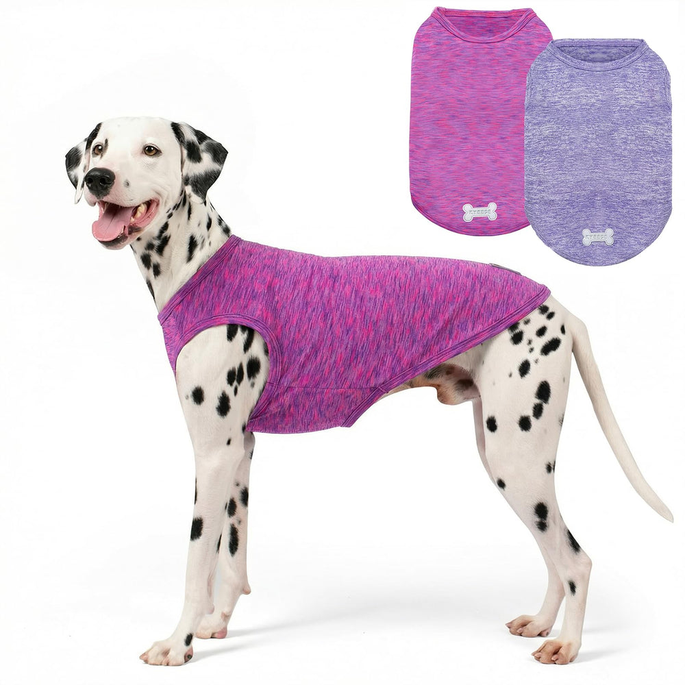 Camiseta KYEESE para perros con etiqueta reflectiva para paseos nocturnos.