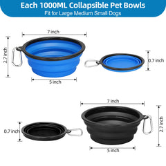Kytely cuenco plegable para perros grande doblado, fácil de guardar