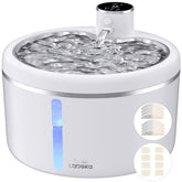 LABEKA bebedero para gatos inalambrico con bandeja de acero, agua fresca siempre disponible