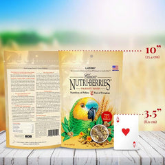 LAFEBER'S Nutri-Berries en plato, textura y sabor atractivos para aves.