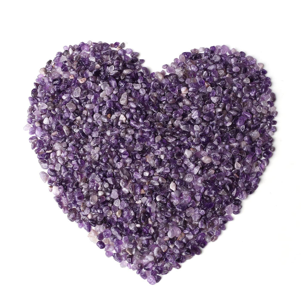 Piedras de amatista trituradas de LAIDANLA para decoración y arreglos de cristales.