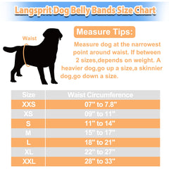 Bandes ventrales mâles Langsprit, chien, haute absorption sans fuite