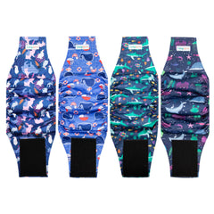 Langsprit pañales para perros machos con patrones florales, ideal para entrenamiento.