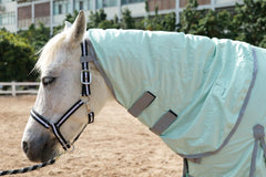 LEAFOREST cuello desmontable verde, cobertura flexible para el cuello del caballo.