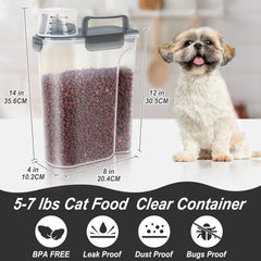LEAWALK capacidad de 5L para almacenar alimento para mascotas y granos.
