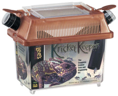 Lee's Kricket Keeper Pequeño con cilindros texturizados negros para refugio y dispensación