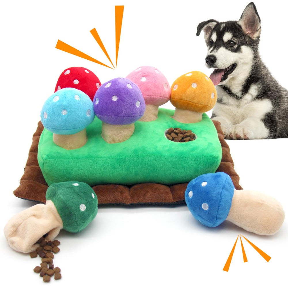 Lepawit hongo interactivo para perros: estimula curiosidad y juego en razas pequeñas y medianas.
