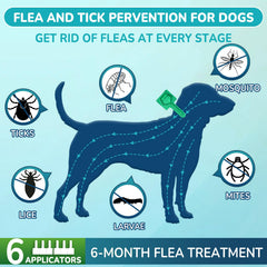 Lerqua: aplicación en cuello para prevención segura de pulgas y garrapatas en perros.