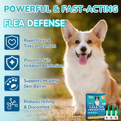 Protección contra pulgas y garrapatas de Lerqua para perros medianos.
