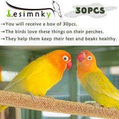 Lesimnky cubiertas de percha para aves amarillas, ideal para descanso cómodo.