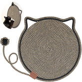 Letalong tapete rascador para gatos, redondo de 15,7 pulgadas, cómodo y protegido para interiores.