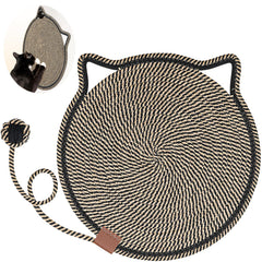 Letalong tapete rascador para gatos, redondo de 15,7 pulgadas, cómodo y protegido para interiores.