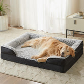 LEXTRO cama ortopédica para perro grande con espuma huevo que apoya la columna.