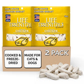 LIFE ESSENTIALS BY CAT-MAN-DOO pollo liofilizado, premio proteico para perros y gatos.