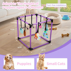 Liitrton Gimnasio para Cachorros, 8 juguetes colgantes, estimula la curiosidad y la exploración.