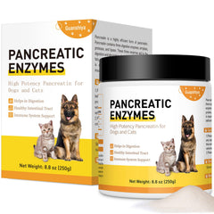Liovsiso pancreatina para perros, frasco de polvo, apoya una digestión suave tras cada comida.