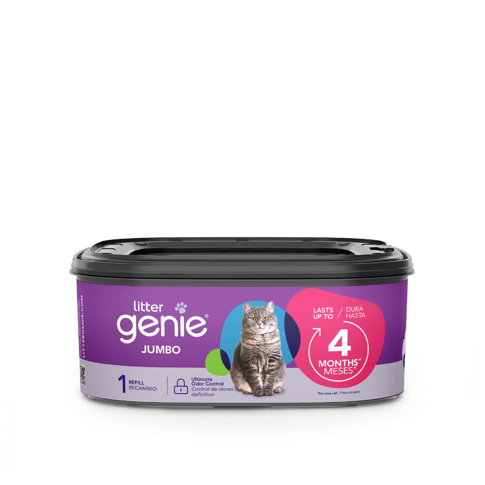 Litter Genie: Bolsas jumbo de recambio de 28 pies para duración prolongada y menos cambios.