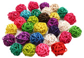 LIUSM bolas de mimbre coloridas para decoración y proyectos de manualidades.