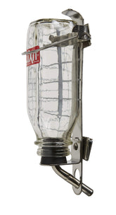 Lixit botella de vidrio con tubo grande para aves facilita el flujo de agua